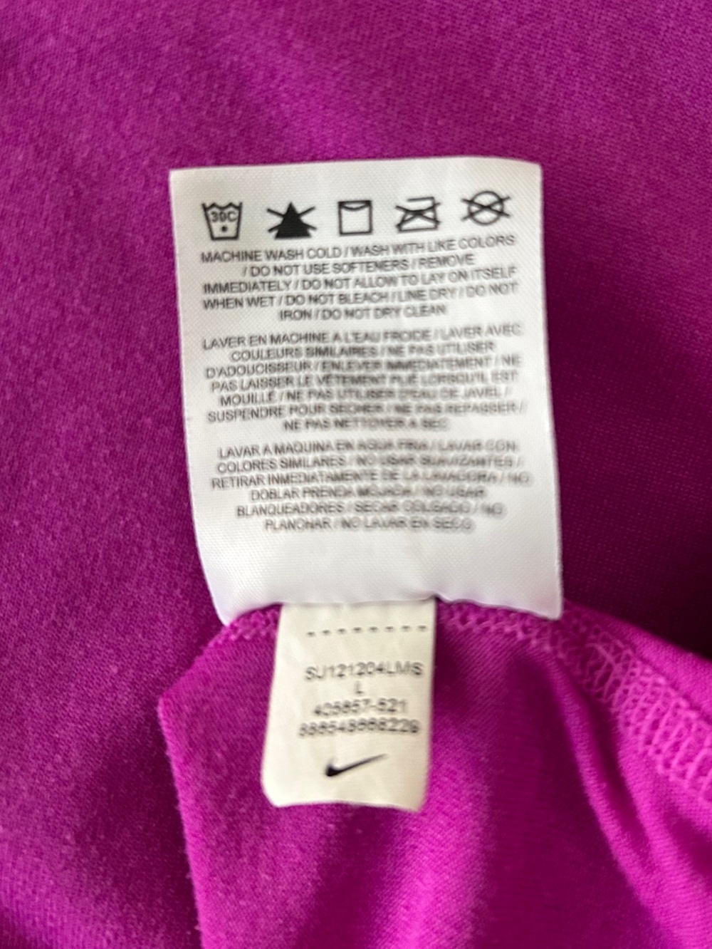 NWOT Nike Dri-FIT Magenta Pink Athletic Tank - Picture 5 of 5